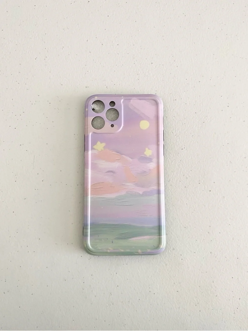 Pastel Sunset Sky Phone Case - Lavender, Green 11 pro